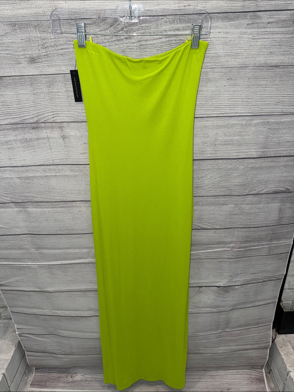 AFRM Lime Green Strapless Maxi Dress
